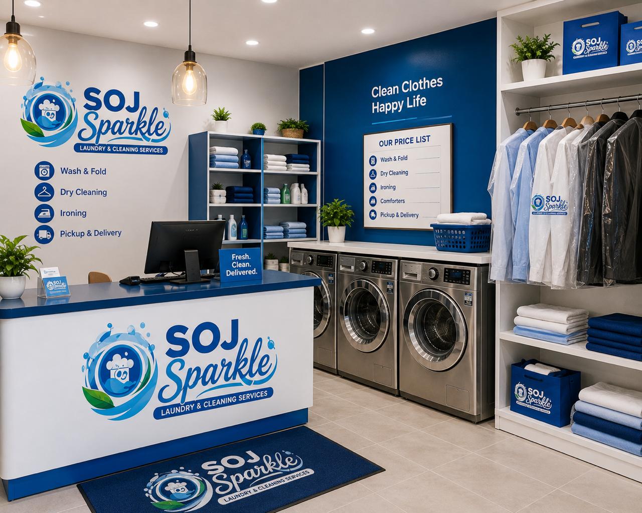 SOJ Sparkle laundry shop interior